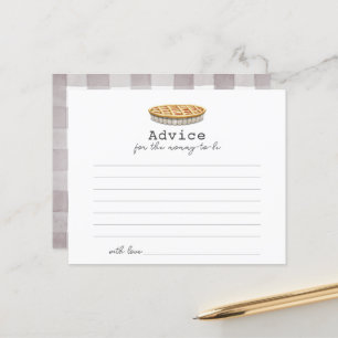 リトルかわいこちゃんパイベイビーシャワーアドバイスカード