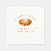 リトルかわいこちゃんパイ感謝祭ベイビーシャワー スタンダードカクテルナプキン (正面)