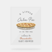 リトルかわいこちゃんパイ感謝祭ベビーシャワーへようこそ アクリルサイン (正面)