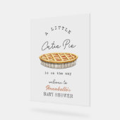 リトルかわいこちゃんパイ感謝祭ベビーシャワーへようこそ アクリルサイン (傾斜)
