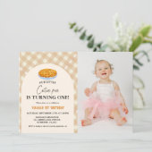 リトルかわいこちゃんパイ感謝祭ホワイトの誕生日1日 招待状 (スタンド正面)