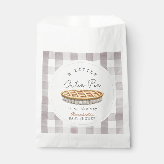 リトルかわいこちゃんパイ感謝祭ホワイトベビーシャワー フェイバーバッグ (正面)