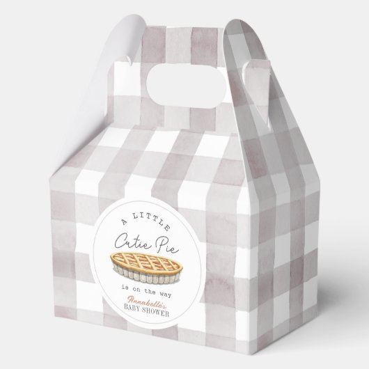 リトルかわいこちゃんパイ感謝祭ホワイトベビーシャワー フェイバーボックス (正面)