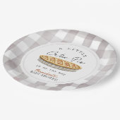 リトルかわいこちゃんパイ感謝祭ホワイトベビーシャワー ペーパープレート (アングル)