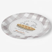 リトルかわいこちゃんパイ感謝祭ホワイト誕生日 ペーパープレート (アングル)