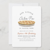 リトルかわいこちゃんパイ感謝祭ホワイト誕生日 招待状 (正面)
