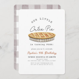 リトルかわいこちゃんパイ感謝祭ホワイト誕生日 招待状