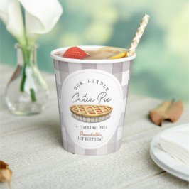 リトルかわいこちゃんパイ感謝祭ホワイト誕生日 紙コップ