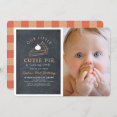 リトルかわいこちゃんパイ感謝祭1stバースデーフォト 招待状 (正面/裏面)
