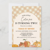 リトルかわいこちゃんパイ感謝祭2回目の誕生日 招待状 (正面)