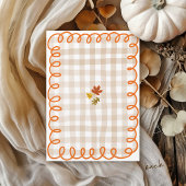 リトルかわいこちゃんパイ手描き秋誕生日パーティー 招待状