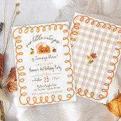 リトルかわいこちゃんパイ手描き秋誕生日パーティー 招待状