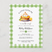 リトルかわいこちゃんパイ水の色ジンガムベビーシャワー ポストカード (正面)