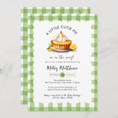 リトルかわいこちゃんパイ水の色ジンガムベビーシャワー 招待状 (正面/裏面)