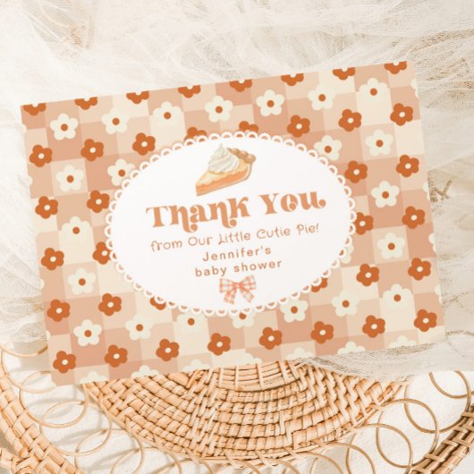 リトルかわいこちゃんパイ男女兼用赤ちゃんシャワー サンキューカード