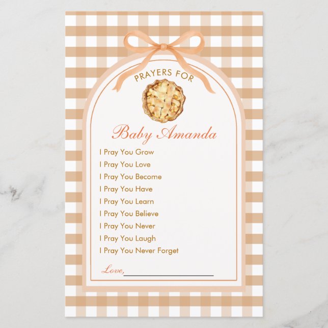 リトルかわいこちゃんパイ祈りの言葉カード1st誕生日 (正面)