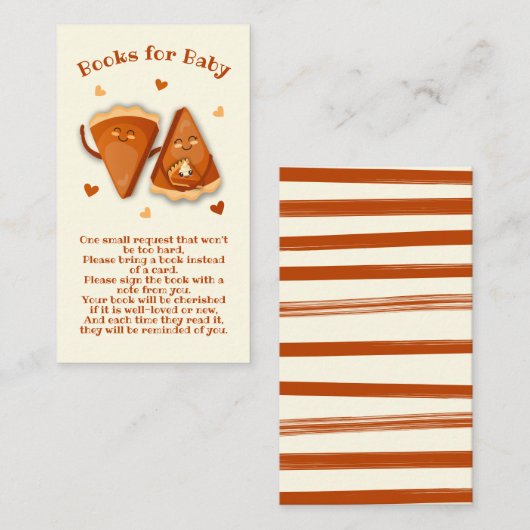 リトルかわいこちゃんパイ秋の本のためのベビー 名刺 (正面/裏面)