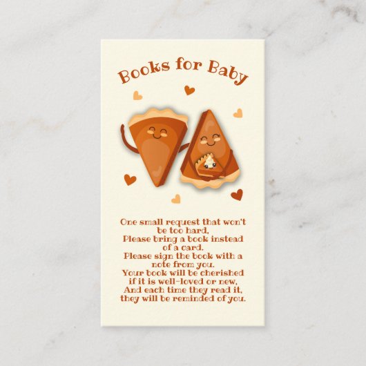 リトルかわいこちゃんパイ秋の本のためのベビー 名刺 (正面)