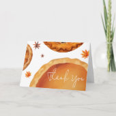 リトルかわいこちゃんパイ秋の赤ちゃんシャワー サンキューカード (正面)