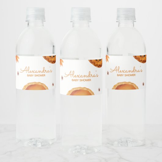 リトルかわいこちゃんパイ秋の赤ちゃんシャワー ペットボトルラベル (ボトル)