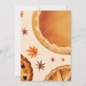 リトルかわいこちゃんパイ秋の赤ちゃんシャワー 招待状 (裏面)