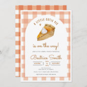 リトルかわいこちゃんパイ秋ガールベビーシャワー 招待状 (正面/裏面)