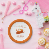 リトルかわいこちゃんパイ秋ストライプパンプキンベイビーシャワー ペーパープレート (パーティー)