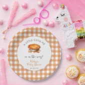 リトルかわいこちゃんパイ秋パンプキンギンガムベビーシャワー ペーパープレート (パーティー)