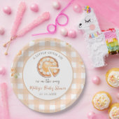 リトルかわいこちゃんパイ秋パンプキンギンガムベビーシャワー ペーパープレート (パーティー)