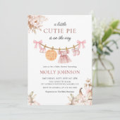 リトルかわいこちゃんパイ秋パンプキンベビーシャワー 招待状 (スタンド正面)