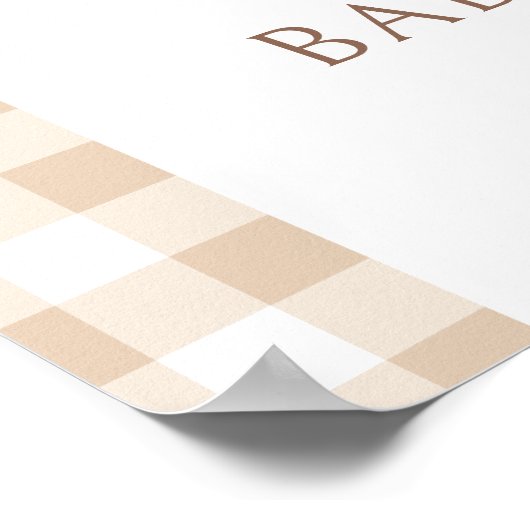 リトルかわいこちゃんパイ秋ベビーシャワーウェルカムサイン ポスター (角)