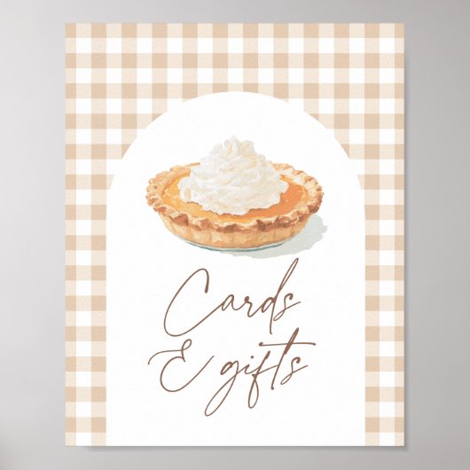 リトルかわいこちゃんパイ秋ベビーシャワーカードとギフト ポスター (正面)