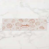 リトルかわいこちゃんパイ秋ベビーシャワー ペットボトルラベル (シングルラベル)