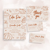 リトルかわいこちゃんパイ秋ベビーシャワー 招待状