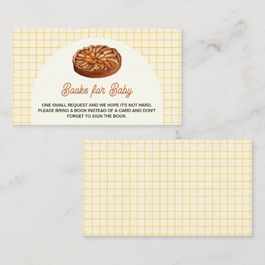 リトルかわいこちゃんパイ秋感謝祭ベビー用ブックス エンクロージャーカード (正面/裏面)