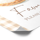 リトルかわいこちゃんパイ秋赤ちゃんシャワー好意サイン ポスター (角)