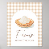 リトルかわいこちゃんパイ秋赤ちゃんシャワー好意サイン ポスター (正面)