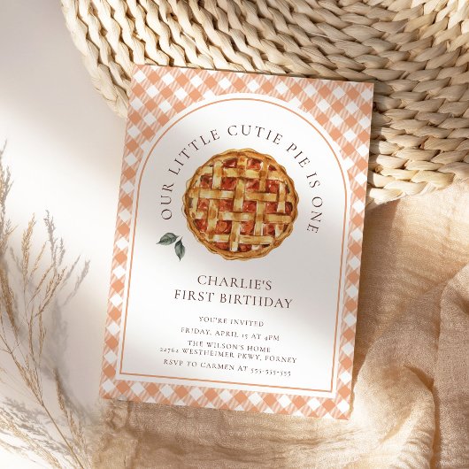 リトルかわいこちゃんパイ秋1st誕生日 招待状