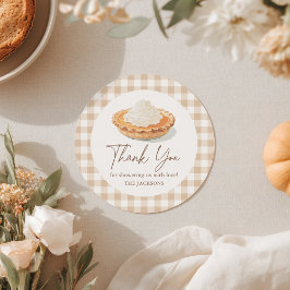 リトルかわいこちゃんパイ素朴秋ベビーシャワー ラウンドシール