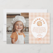 リトルかわいこちゃんパイ誕生日写真サンキューカード 招待状 (正面)