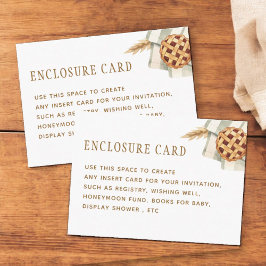 リトルかわいこちゃんパイ赤ちゃんシャワーカスタム エンクロージャーカード