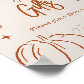 リトルかわいこちゃんパイ赤ちゃんシャワーカードとギフトサイン ポスター (角)