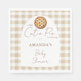 リトルかわいこちゃんパイ赤ちゃんシャワーニュートラル スタンダードランチョンナプキン