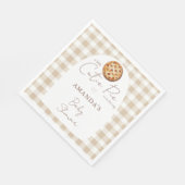 リトルかわいこちゃんパイ赤ちゃんシャワーニュートラル スタンダードランチョンナプキン (角)