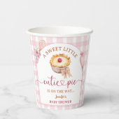 リトルかわいこちゃんパイ赤ちゃんシャワーピンクガール紙 紙コップ (裏面)