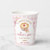 リトルかわいこちゃんパイ赤ちゃんシャワーピンクガール紙 紙コップ (正面)