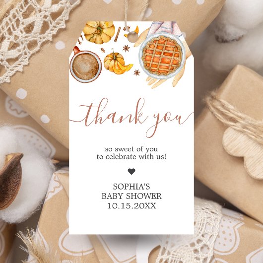 リトルかわいこちゃんパイ赤ちゃんシャワーメッセージカード ギフトタグ