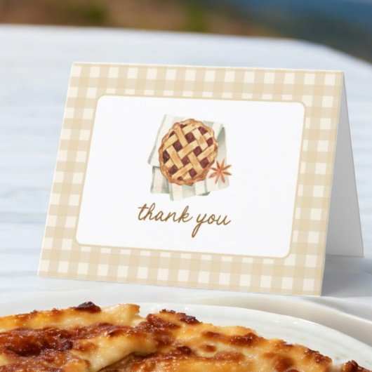 リトルかわいこちゃんパイ赤ちゃんシャワー折り畳み サンキューカード