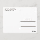 リトルかわいこちゃんパイ赤ちゃんシャワー招待状 ポストカード (裏面)