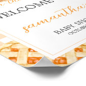 リトルかわいこちゃんパイ赤ちゃんシャワー歓迎サイン ポスター (角)